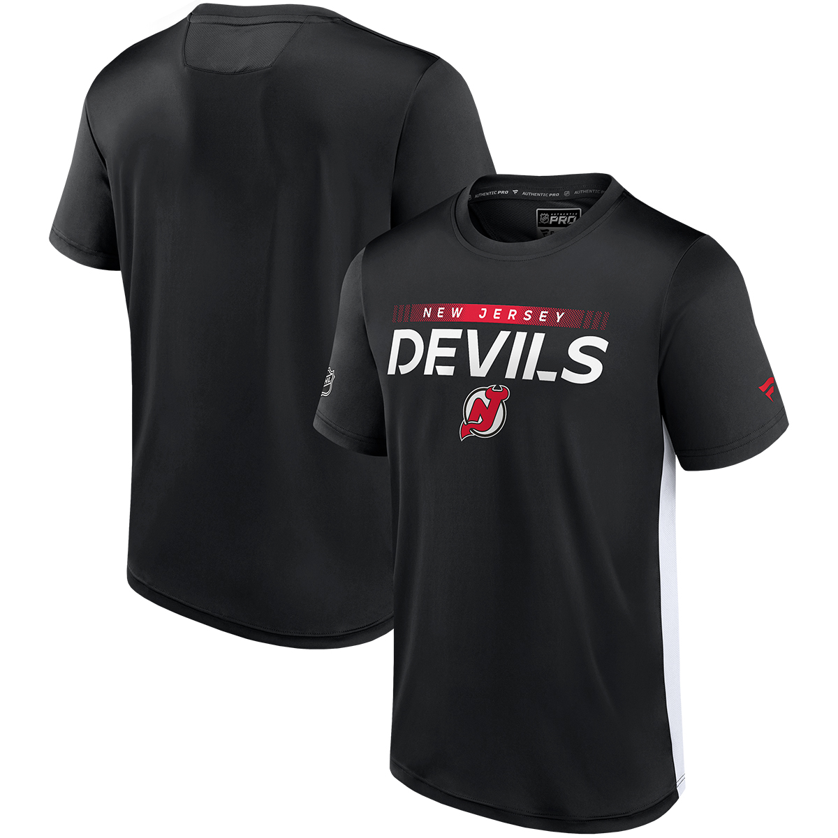 New Jersey Devil Men's Fanatics Authentic Pro Rink Short-Sleeve Tech Tee