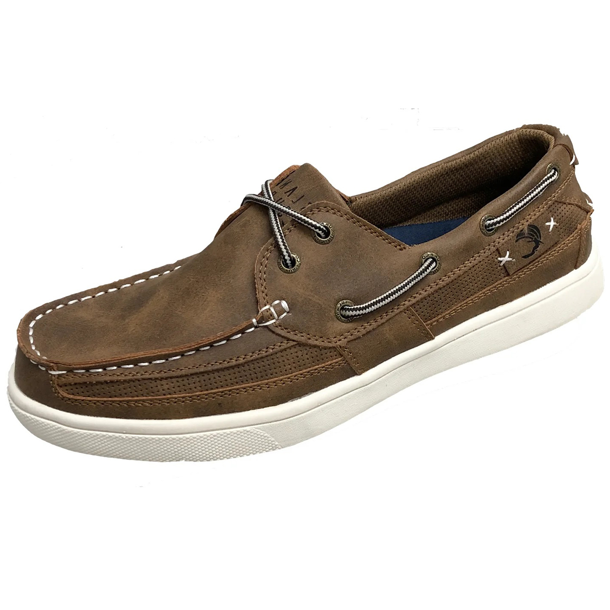 Island Surf Co Men's Newport Boat Shoes, Wide