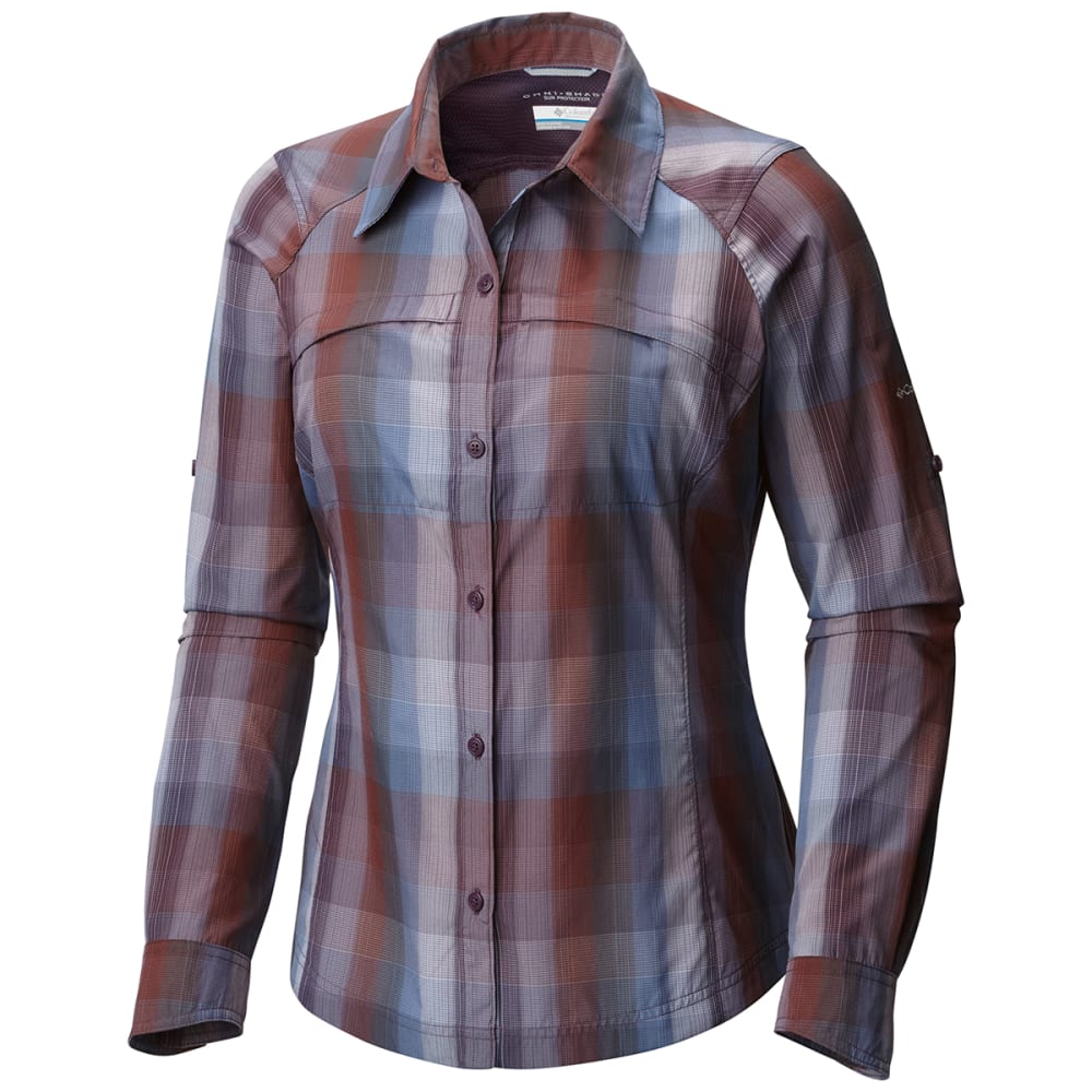 COLUMBIA Women's Silver Ridge Plaid Long-Sleeve Shirt XS