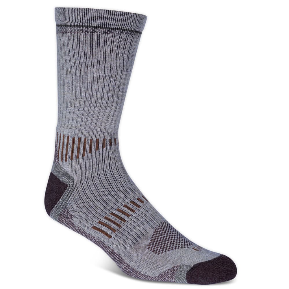 EMS Men's Fast Mountain Lightweight Merino Wool Crew Socks, Khaki M