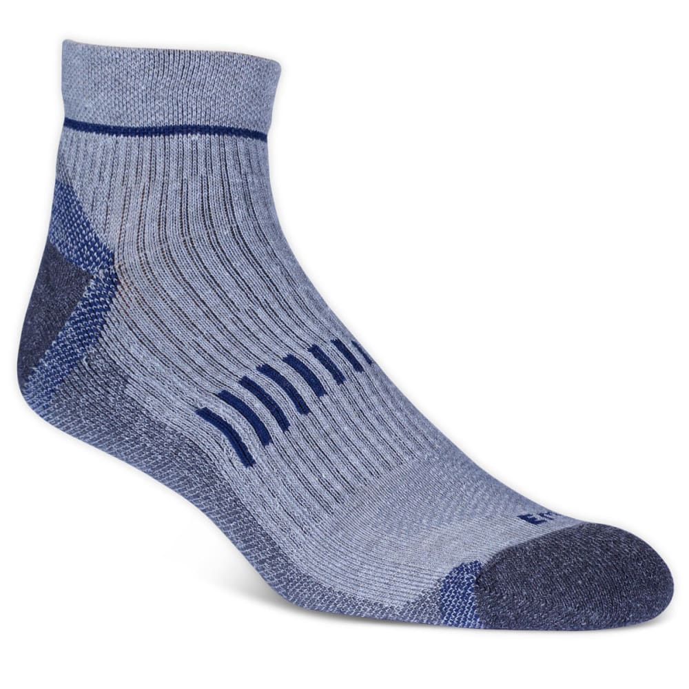 EMS Men's Fast Mountain Lightweight Wool Quarter Socks, Grey M