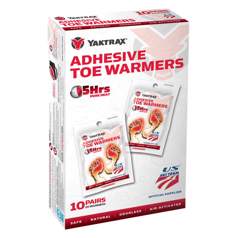 YAKTRAX Adhesive Toe Warmers, 10-Pack NO SIZE