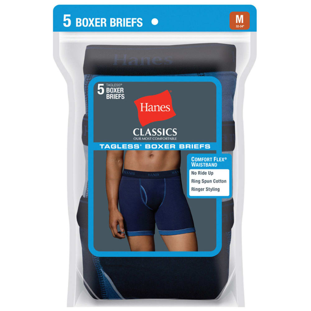 HANES Men's Classics Tagless Boxer Briefs, 5-Pack - Bob’s Stores