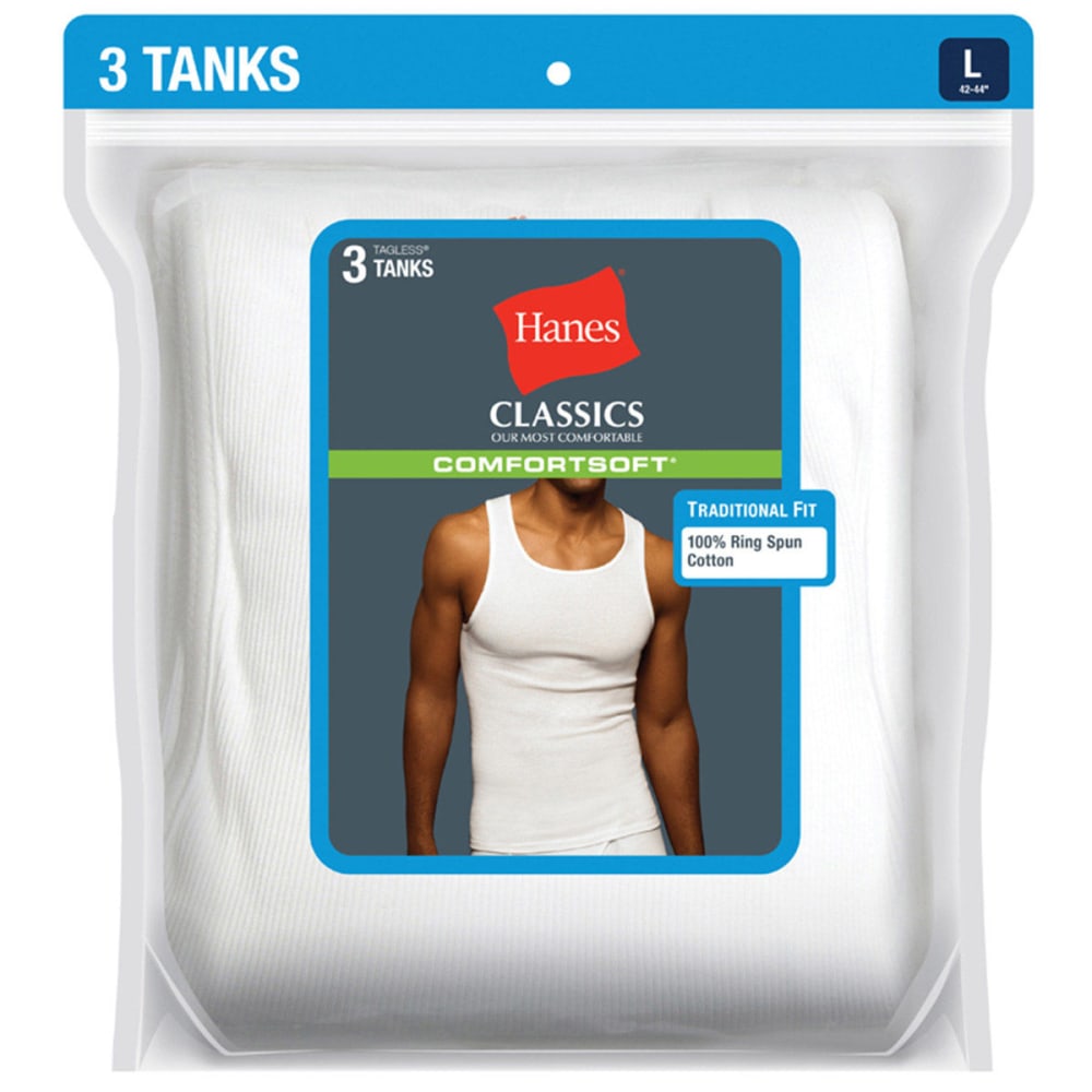 HANES Men's Classics ComfortSoft Tanks, 3-Pack - Bob’s Stores