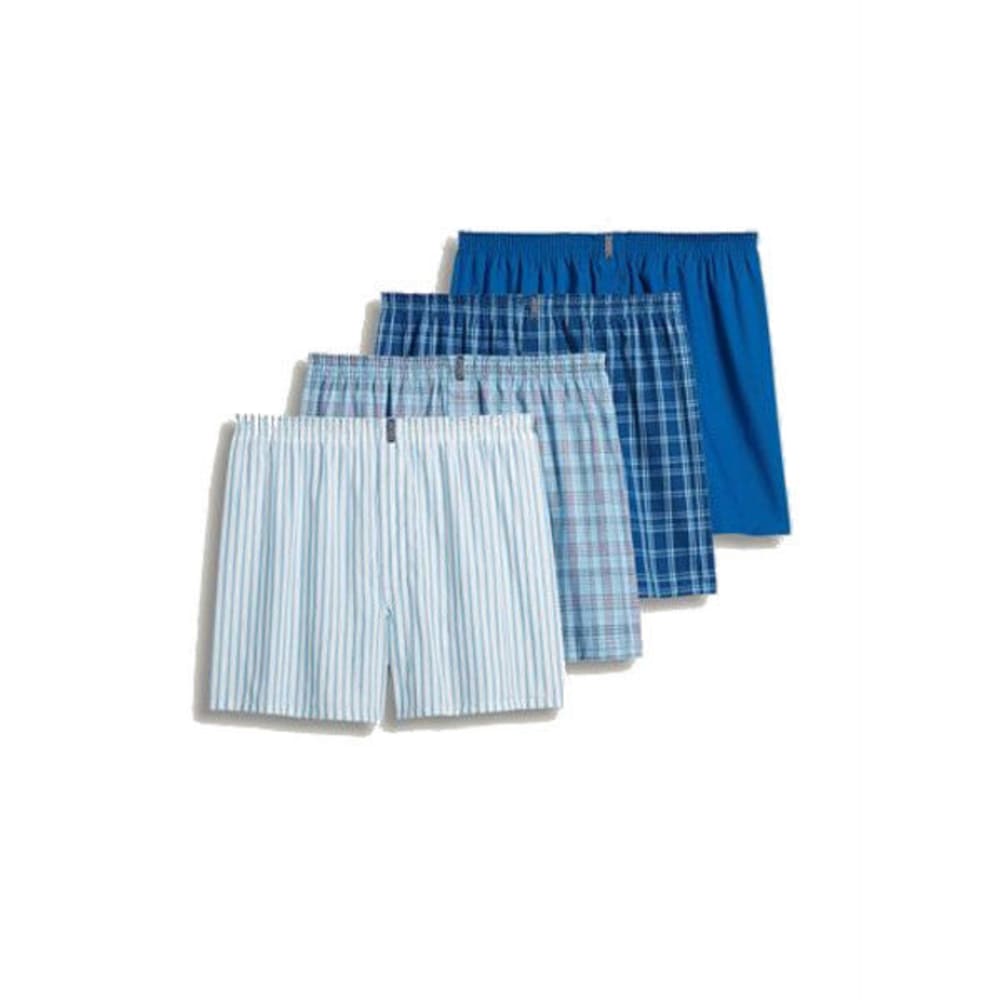 JOCKEY Men's Classic Full-Cut Woven Boxers, 4 Pack S