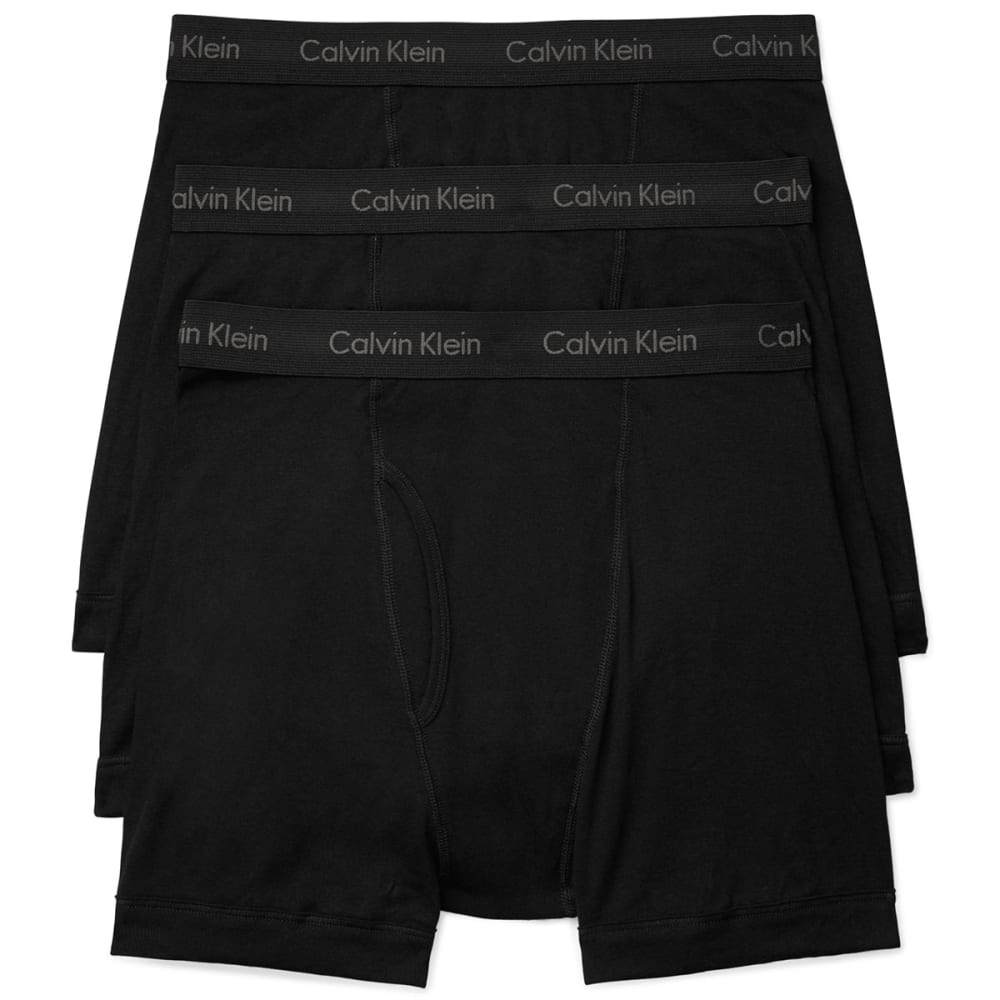 CALVIN KLEIN Men's Classic Cotton Boxer Briefs, 3 Pack S