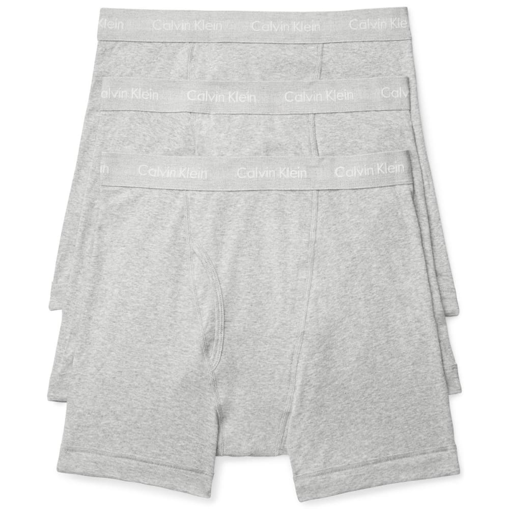 CALVIN KLEIN Men's Classic Cotton Boxer Briefs, 3 Pack S