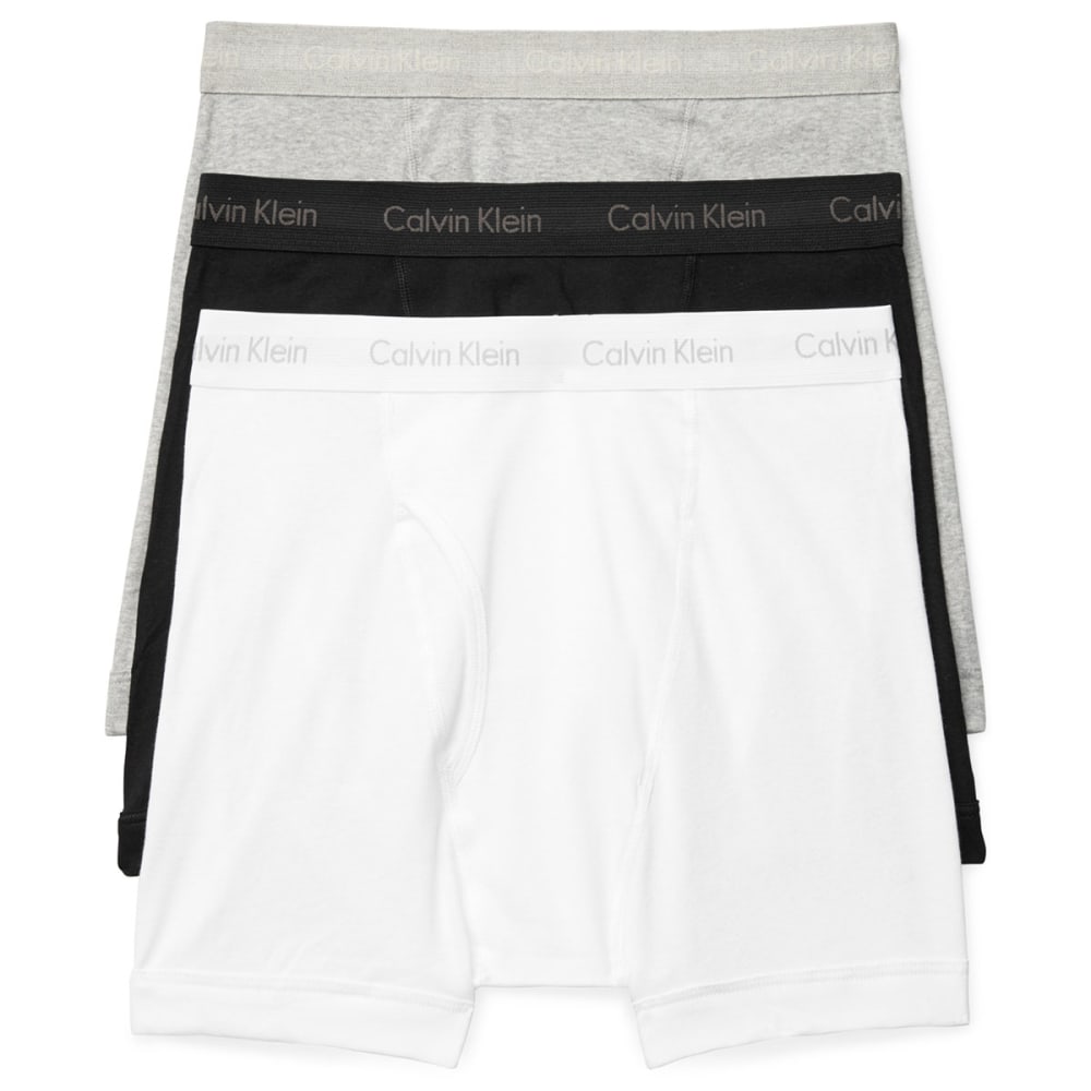 CALVIN KLEIN Men's Classic Cotton Boxer Briefs, 3 Pack S