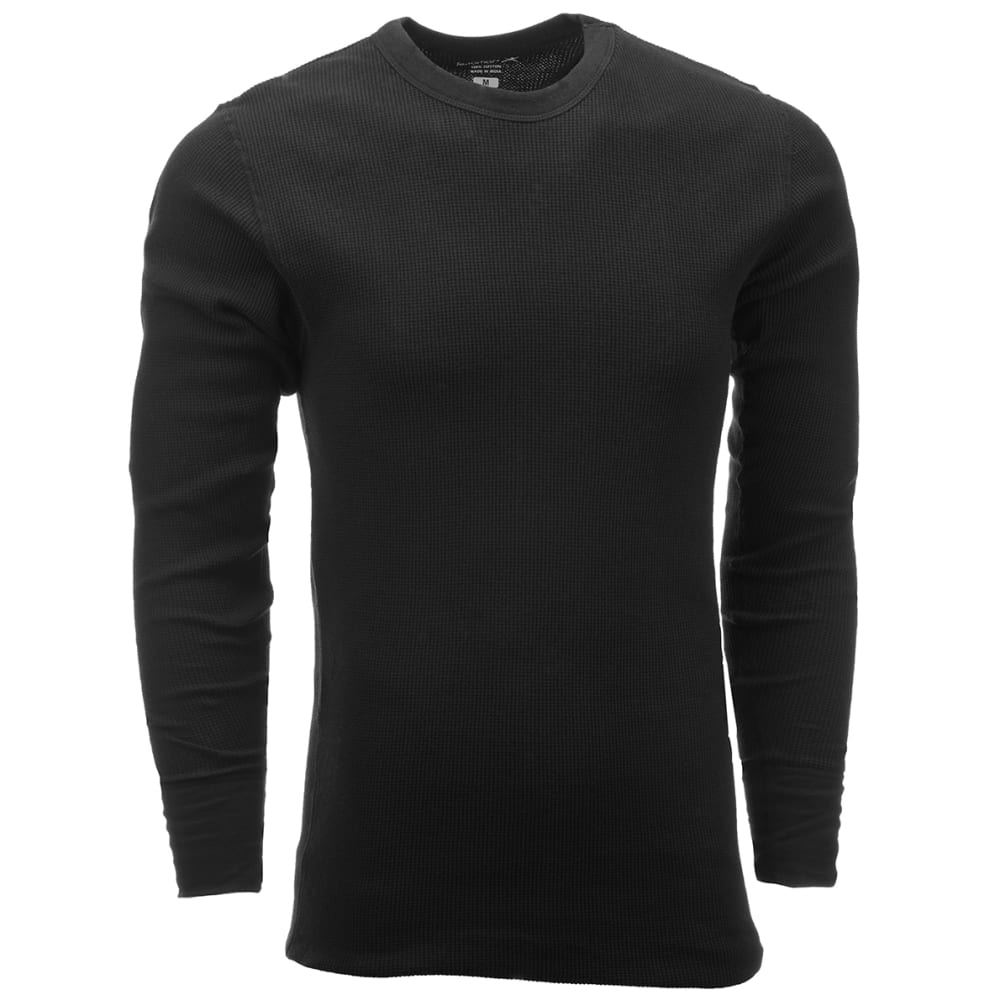 TERRAMAR Men's Heavyweight Cotton Waffle Thermal Crew Top S