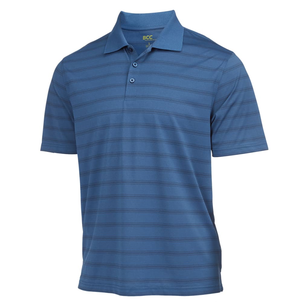 BCC Men's Performance Heather Stripe Poly Polo - Bob’s Stores