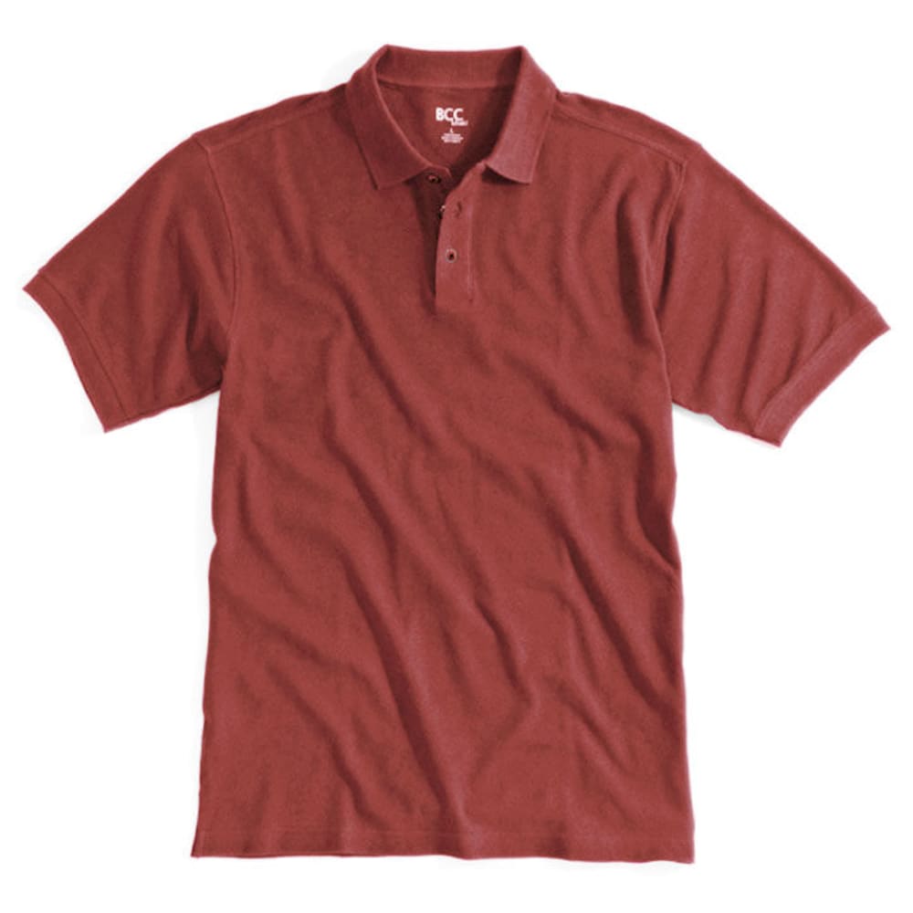 BCC Men's Solid Pique Polo S