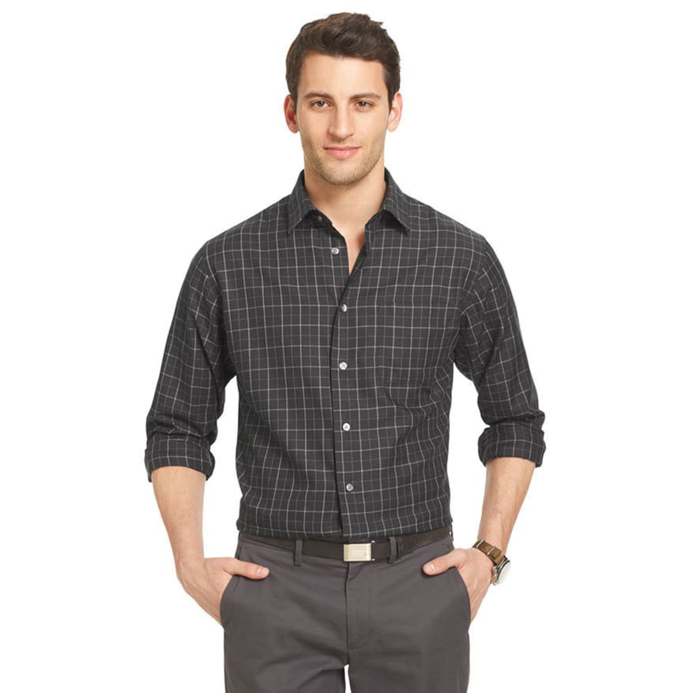 VAN HEUSEN Men's Big & Tall Windowpane Plaid Woven - Bob’s Stores