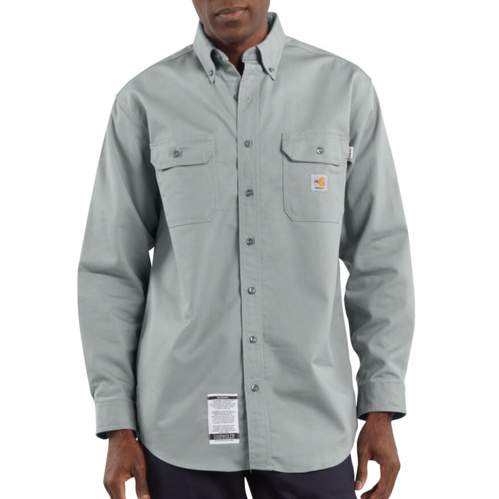 CARHARTT Men's Flame-Resistant Twill Shirt, Extended Sizes XL TALL