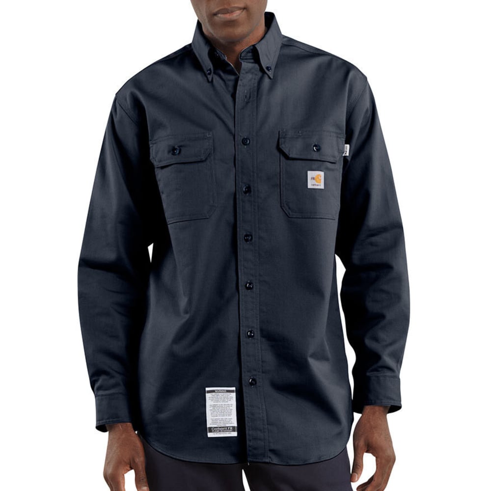 CARHARTT Men's Flame-Resistant Twill Shirt, Extended Sizes XL TALL