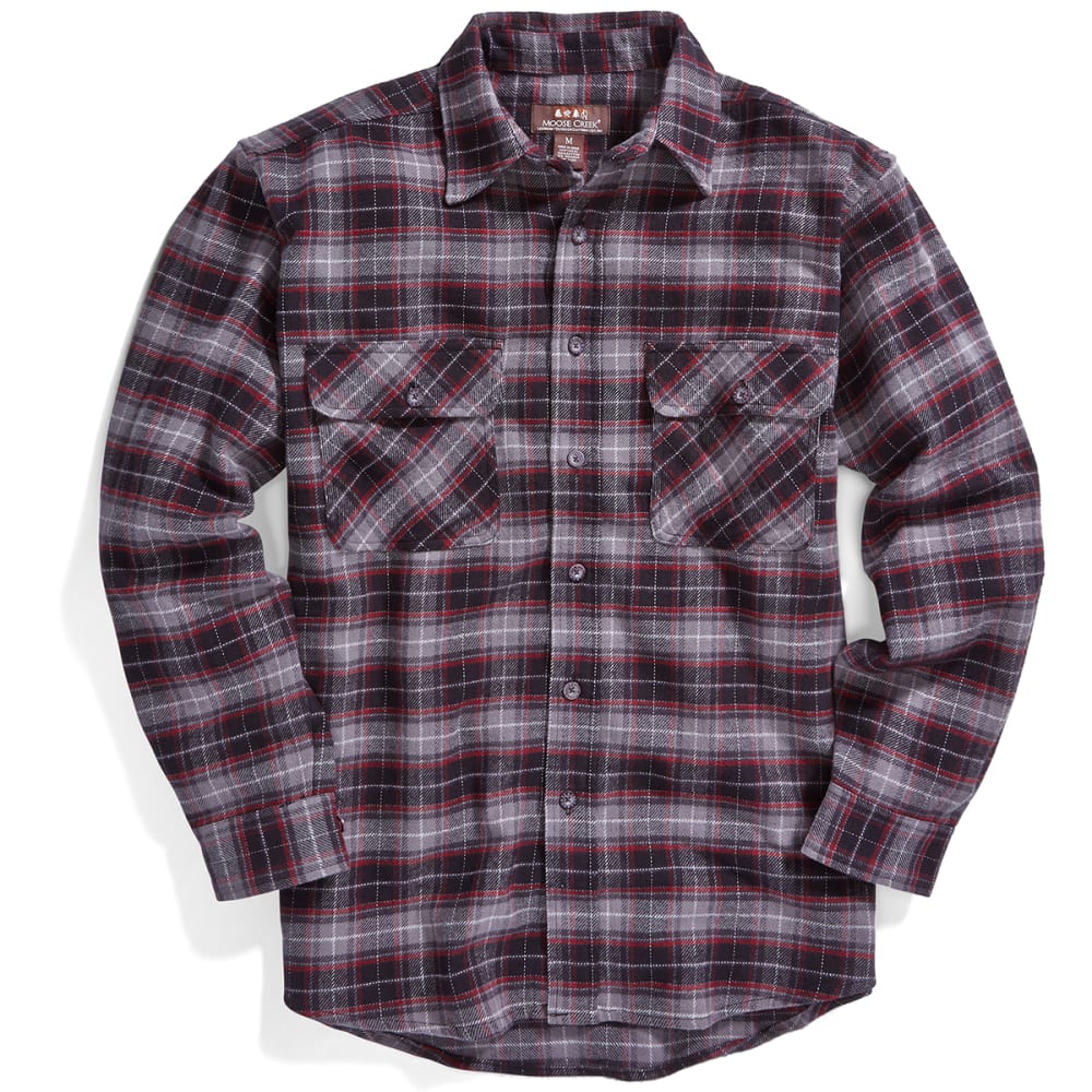 MOOSE CREEK Men's Long Sleeve Brawny Flannel Shirt, Big & Tall - Bob’s ...