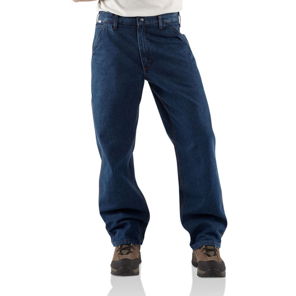CARHARTT Men's Flame-Resistant Denim Pants, Extended Sizes 46/32