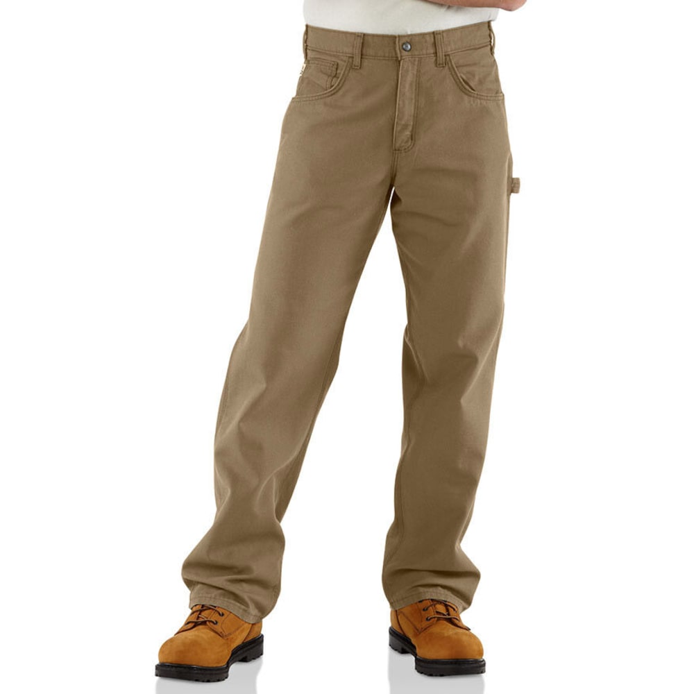 CARHARTT Men's Flame-Resistant Loose Fit Midweight Canvas Work Pants, Extended Sizes 46/32