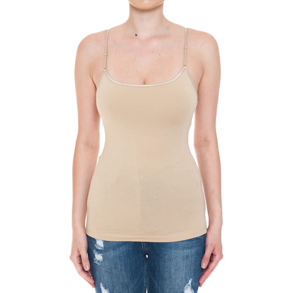 Ambiance Apparel) Bra-Strap Camisole with Built in Shelf Bra Plain