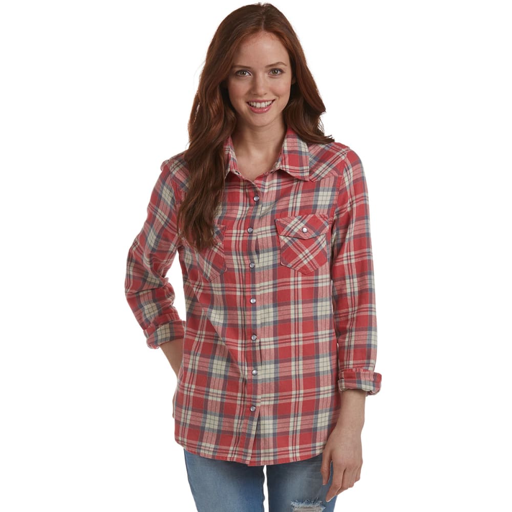 VANILLA STAR Juniors' Flannel Button Up - Bob’s Stores