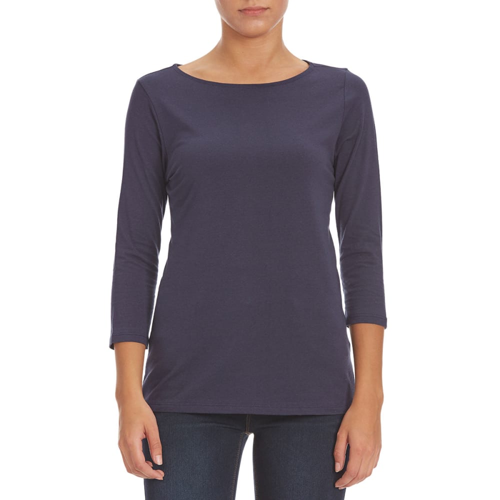 FEMME Women's Basic 3/4 Sleeve Tee S