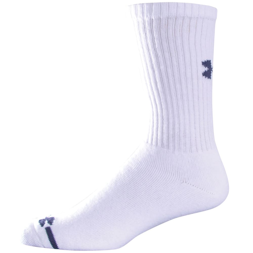 UNDER ARMOUR Youth Charged Cotton® Crew Socks, 6-Pack L