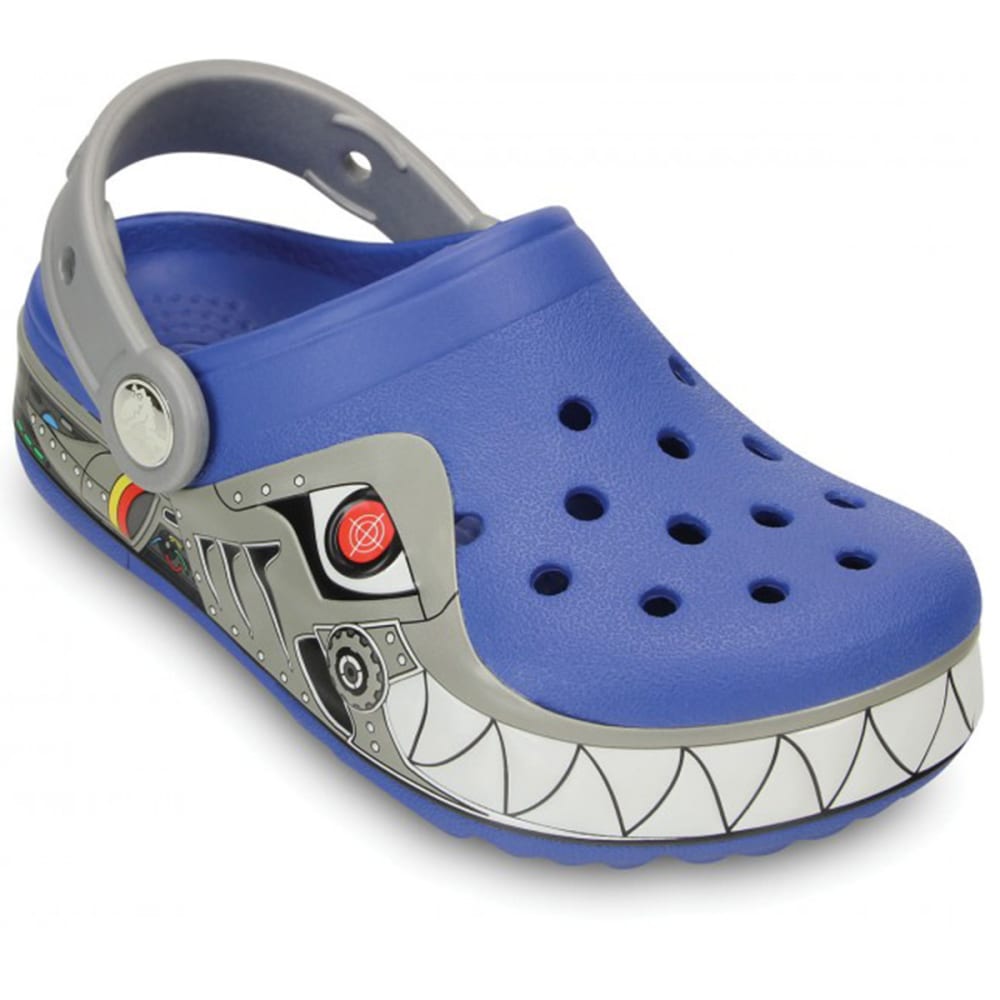 CROCS Kids' CrocsLights Robo Shark Clogs, (Lighted) - Bob’s Stores