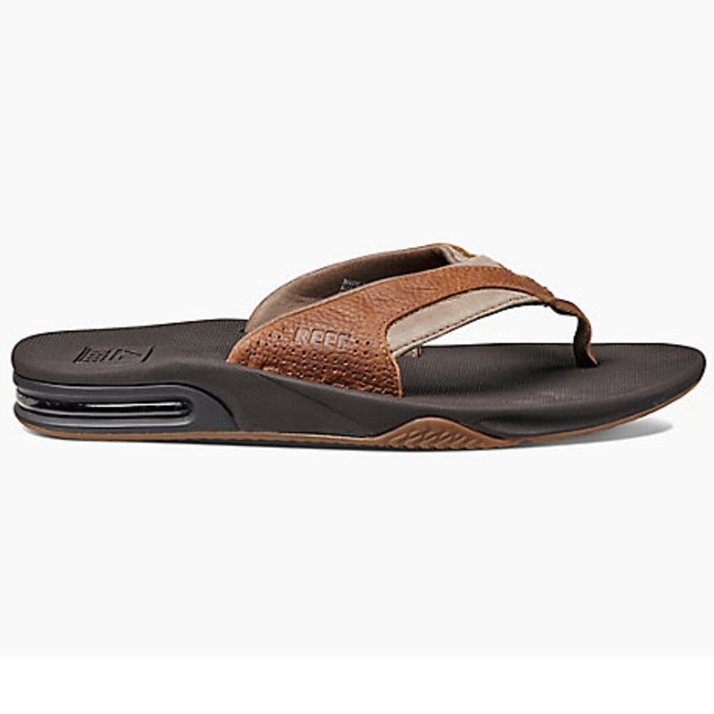 reef men's leather fanning flip flops