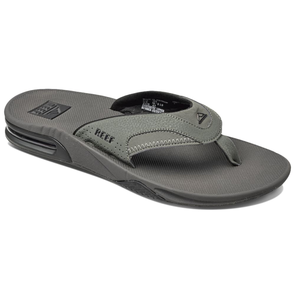 REEF Men's Fanning Flip-Flops, Black - Bob’s Stores