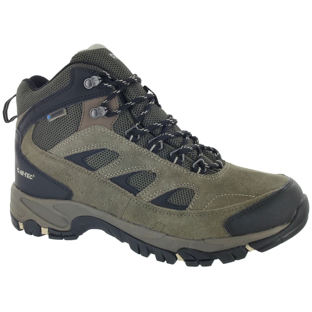 HI-TEC Men's Logan WP Hiking Boots, Smokey Brown/Olive/Snow,Wide 8