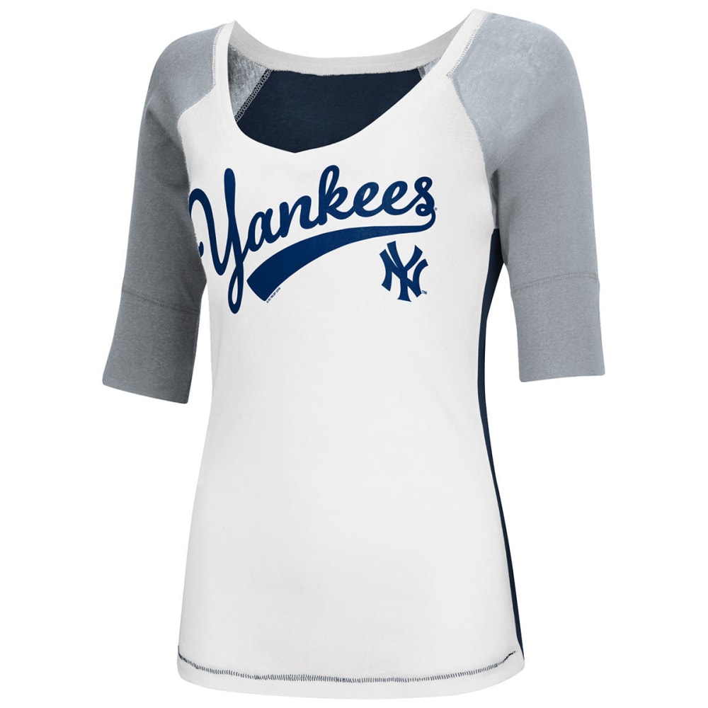 NEW YORK YANKEES Women's Home Run Raglan Tee S