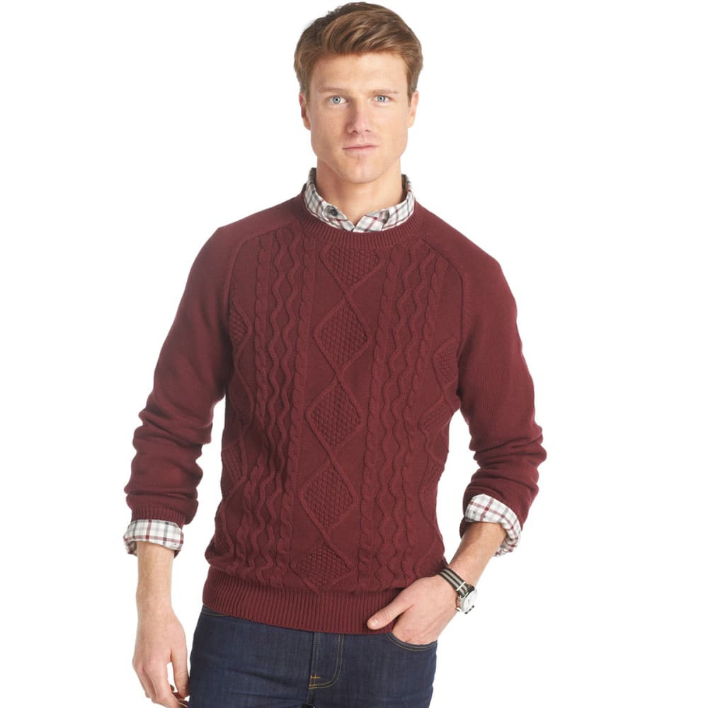 IZOD Men's Stratton Cable Crew Neck Sweater - Bob’s Stores