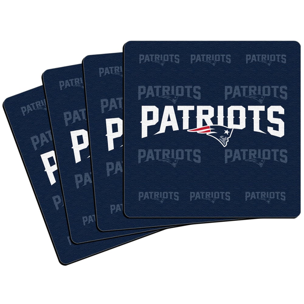 NEW ENGLAND PATRIOTS Coasters, 4-Pack ONE SIZE