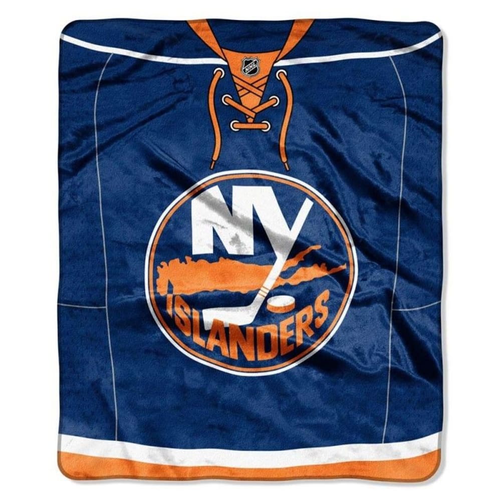 NEW YORK ISLANDERS Raschel Throw Blanket ONE SIZE