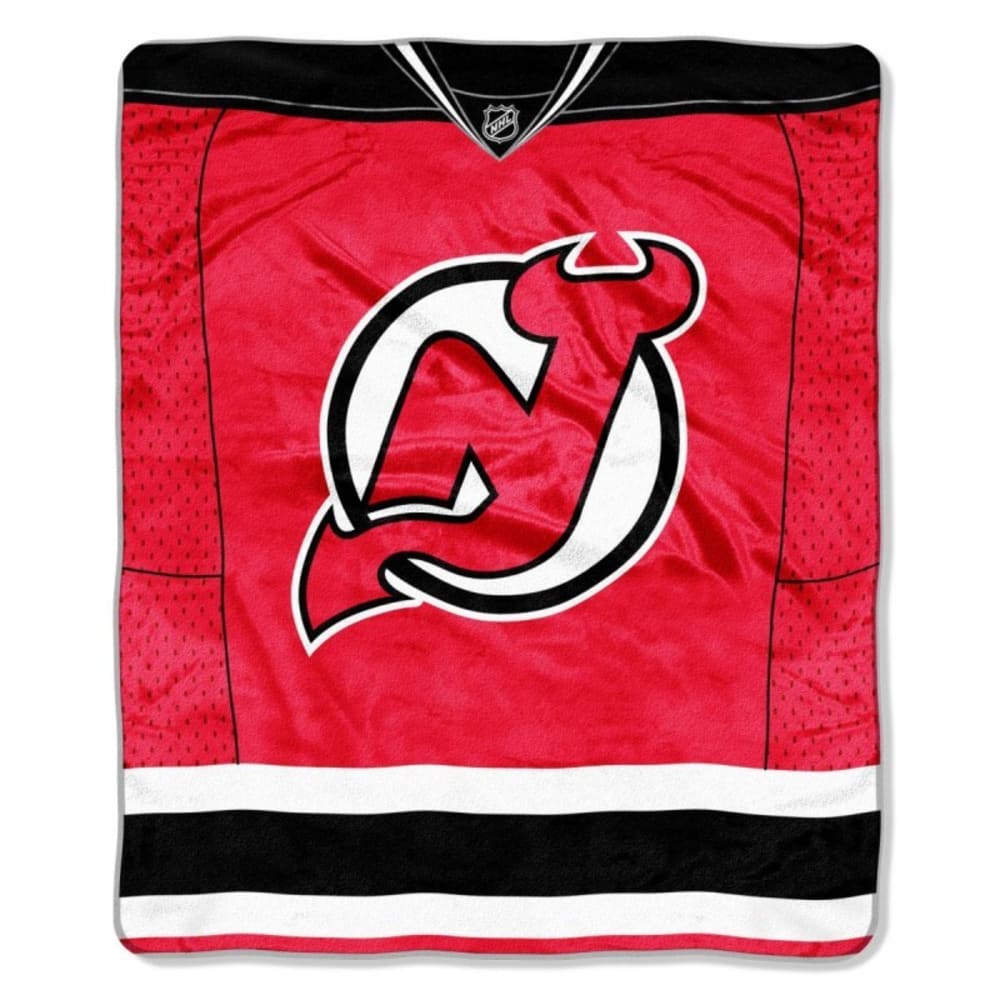 NEW JERSEY DEVILS Raschel Throw Blanket ONE SIZE