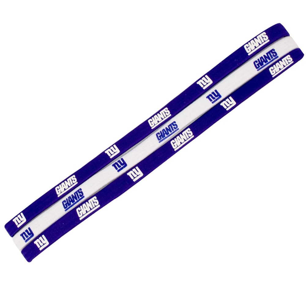 NEW YORK GIANTS Elastic Headband, 3-Pack ONE SIZE