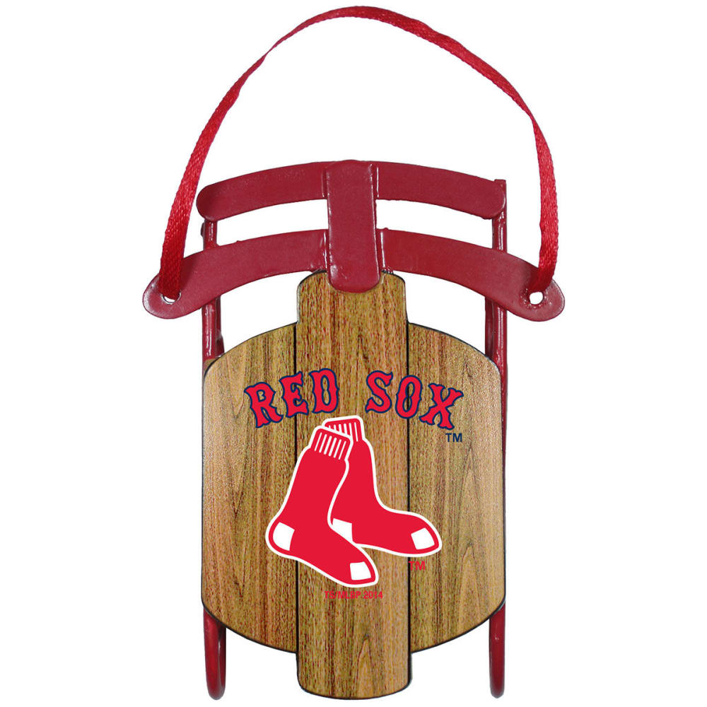 BOSTON RED SOX Metal Sled Ornament ONE SIZE