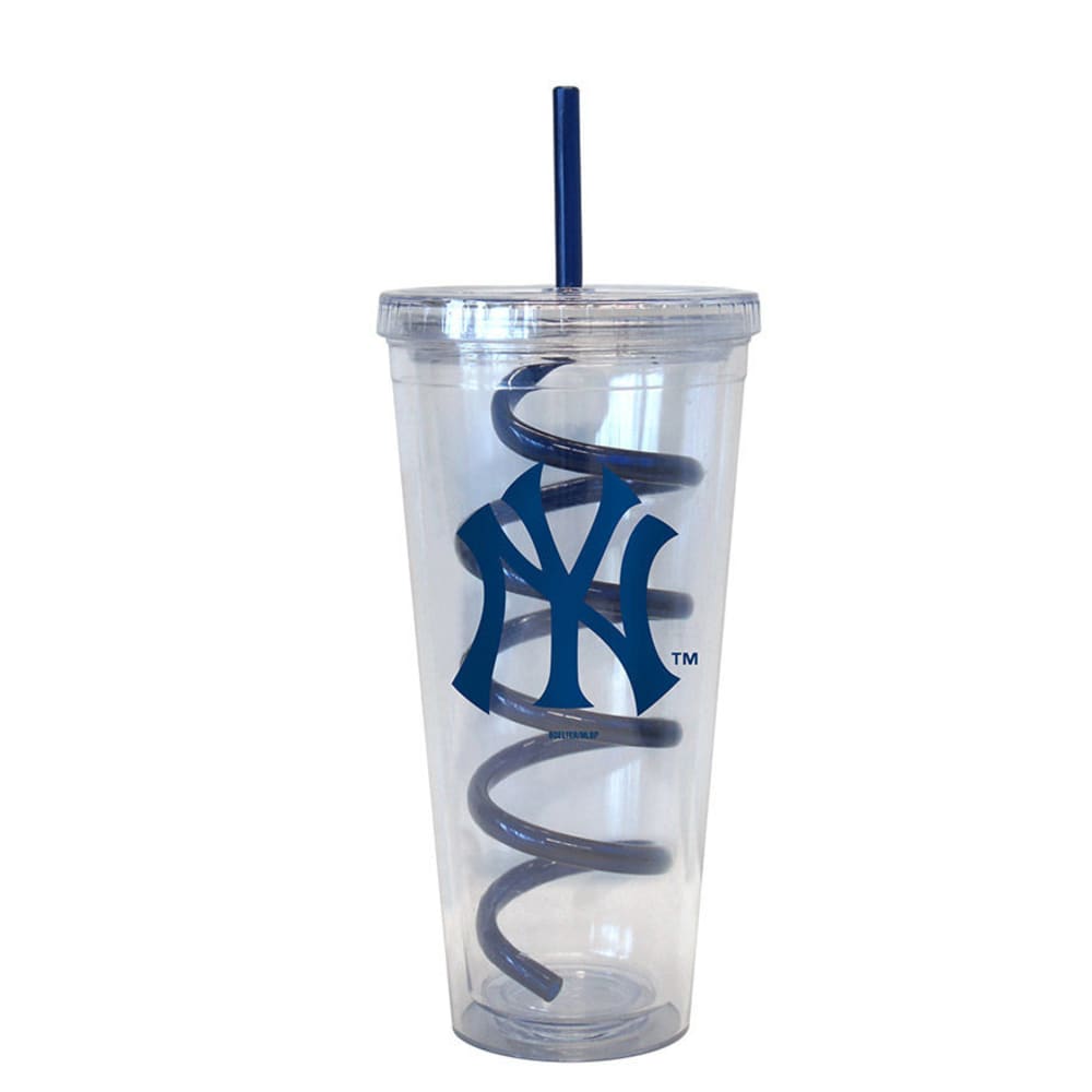 NEW YORK YANKEES Swirl Straw Tumbler ONE SIZE