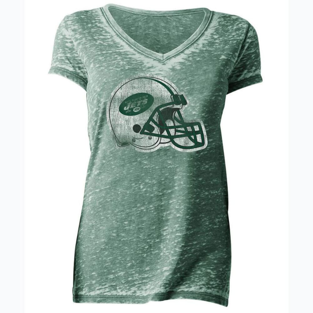 NEW YORK JETS Women's Burnout Short-Sleeve Tee S