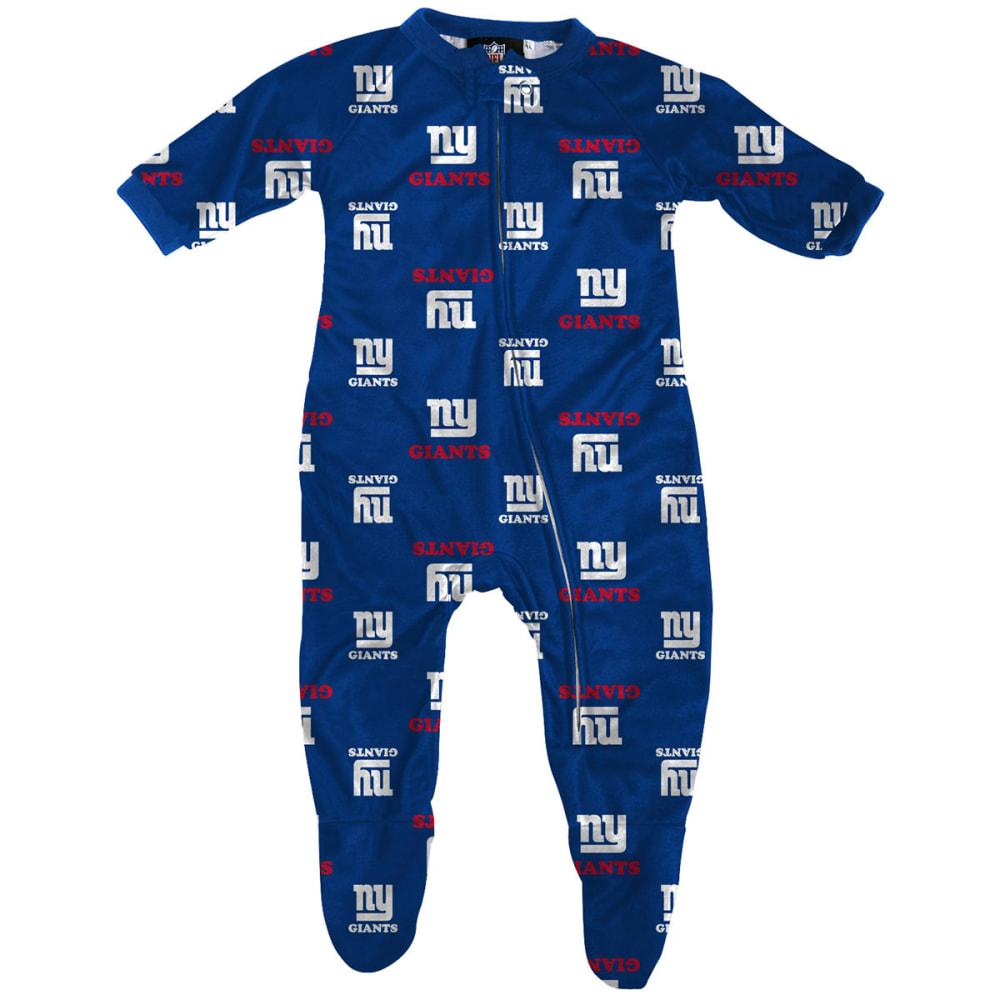 NEW YORK GIANTS Infant Boys' Raglan Zip Coverall 12M