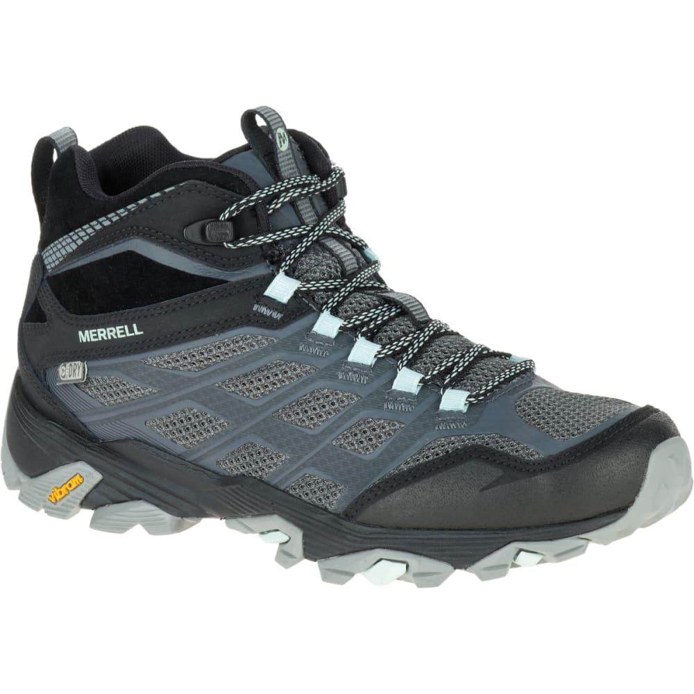 MERRELL Women's Moab FST Mid Waterproof Boots, Granite 6.5