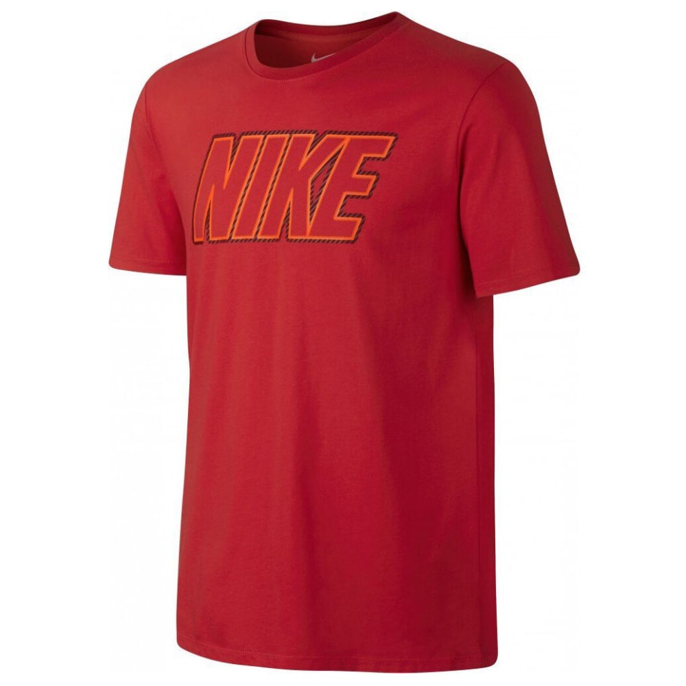 NIKE Men's Block Screen Logo Short-Sleeve Tee S