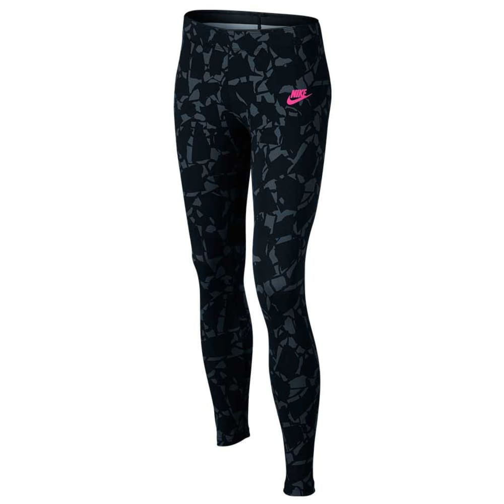 NIKE Big Girls' Sportswear All-Over Print Leggings M