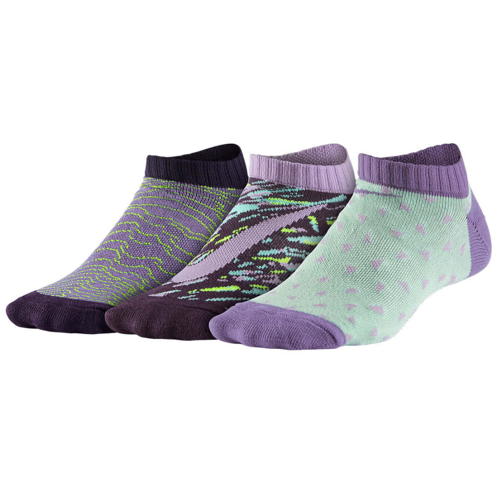 NIKE Girls' Graphic No Show Socks, 3-Pack - Bob’s Stores