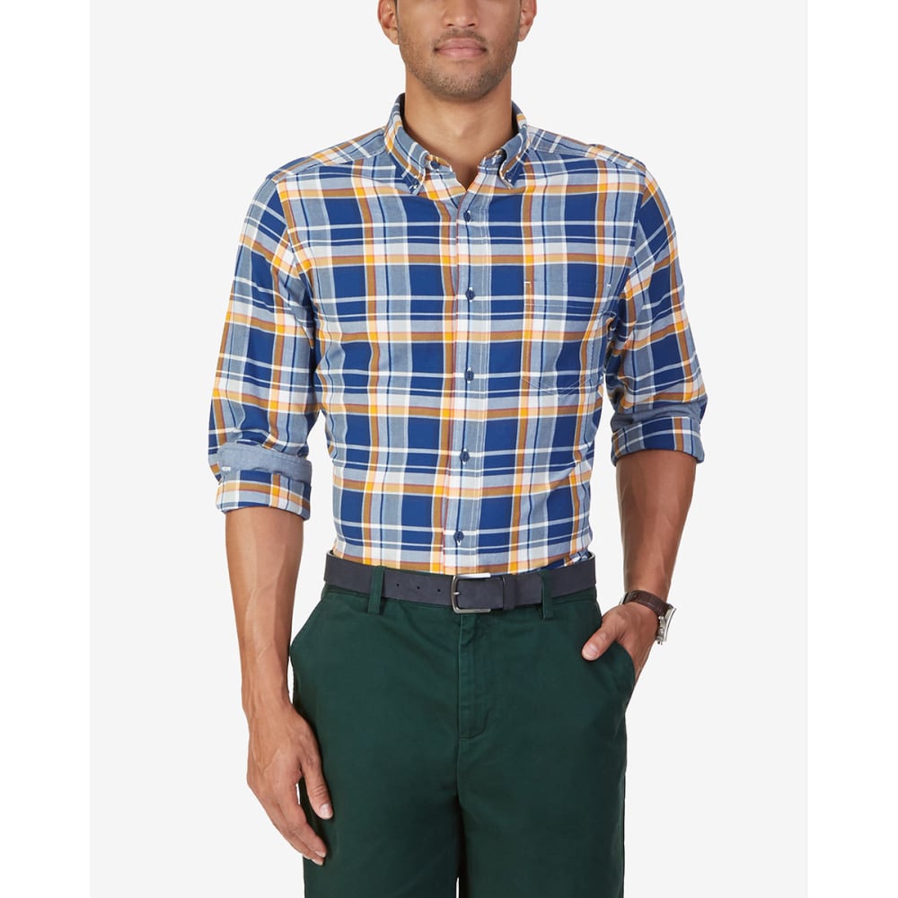 NAUTICA Men's Long Sleeve Woven Plaid Shirt M