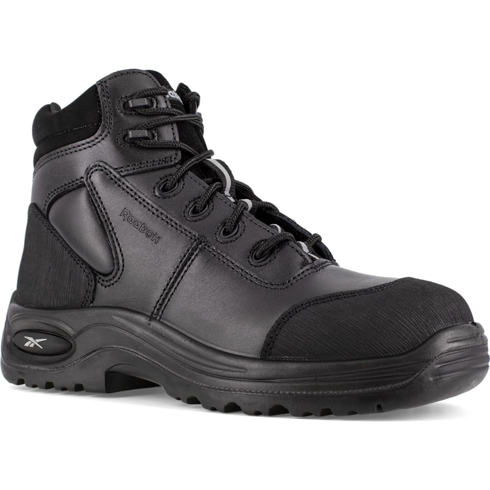REEBOK WORK Men's Trainex Composite Toe 6inch Work Boots, Black, Medium Width 6
