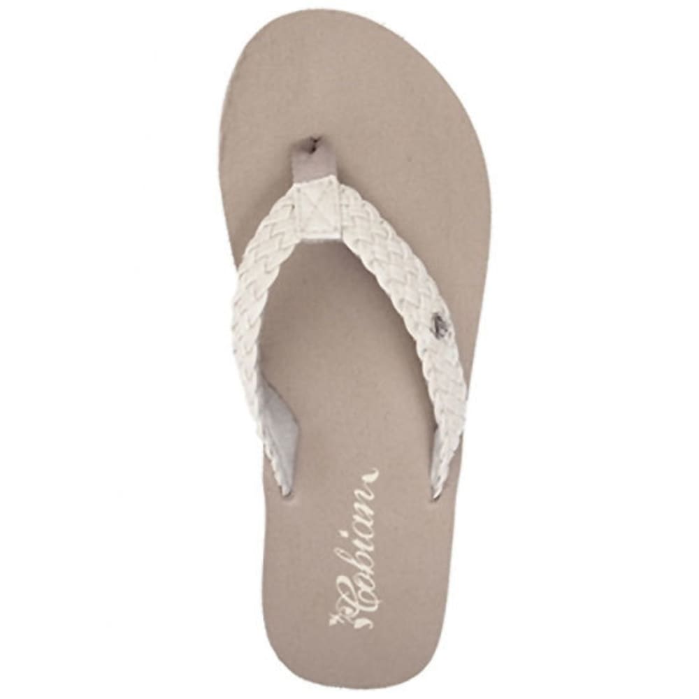 COBIAN Women's Braided Bounce Sandals, Cream 6