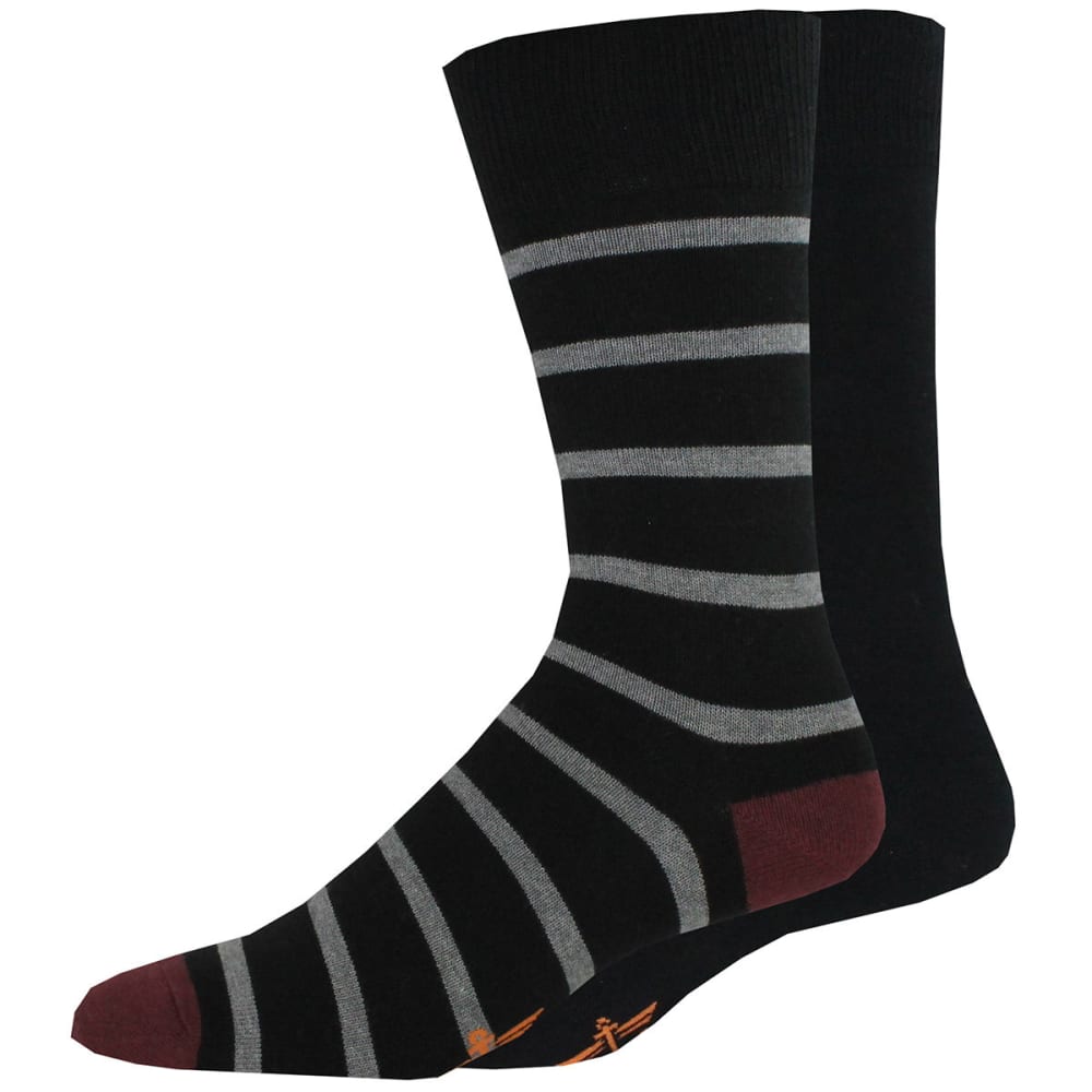 DOCKERS Men's Stripe Crew Socks, 2 Pack 10-13
