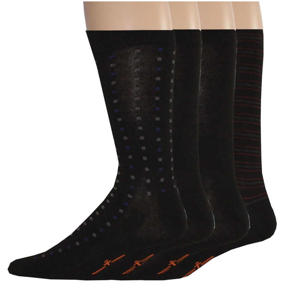 DOCKERS Men's Random Dot Crew Socks, 4 Pack 10-13