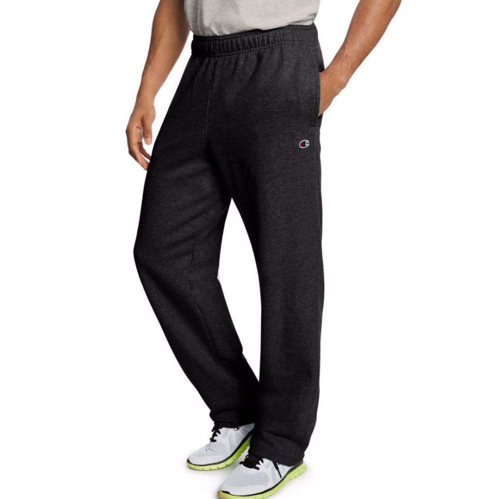 Champion Mens Powerblend Fleece Open Bottom Pants Bobs Stores