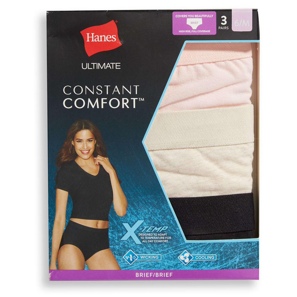 HANES Women's Ultimate X-temp Briefs, 3 Pack - Bob's Stores